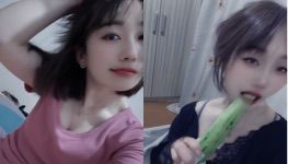 短发的她