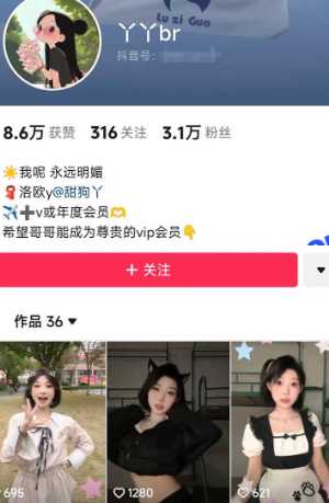 丫丫br抖音网红